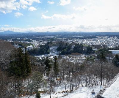 Nihonmatsu (Fukushima), panorama sur la ville depuis les ruines du parc du château