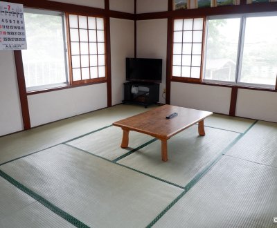 Maruyaso (Kawaguchiko), chambre japonaise de la maison d'hôtes