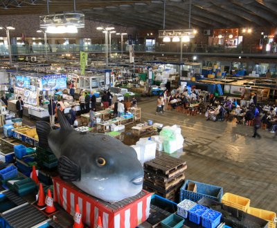 Shimonoseki (Yamaguchi), marché aux poissons Karato Market 