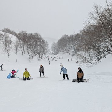 GALA Yuzawa Ski Resort (Niigata), piste de ski et snowboard dans la forêt