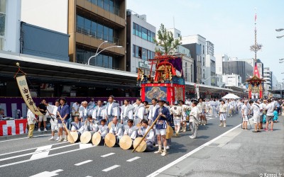 Défilé de chars au Gion Matsuri de Kyoto