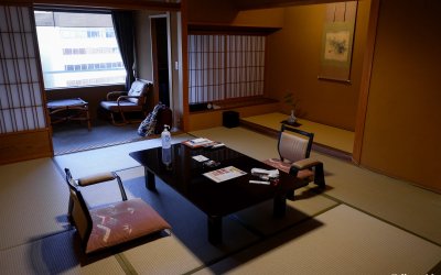 Yamatoya Honten (Matsuyama), chambre japonaise standard du ryokan