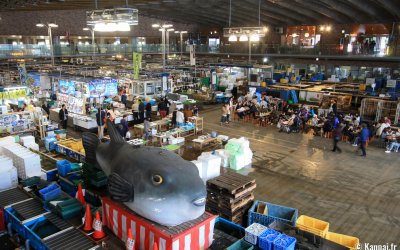 Shimonoseki (Yamaguchi), marché aux poissons Karato Market 