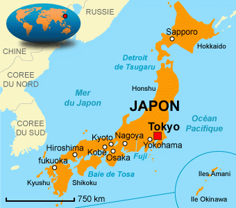 japon carte du monde