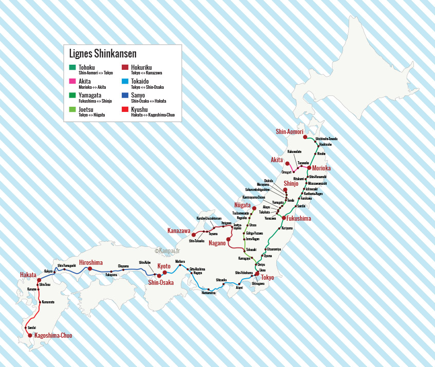 Shinkansen Train Map